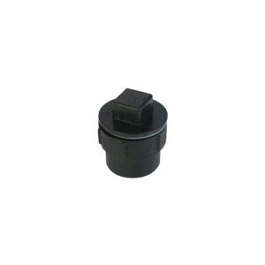 Adaptateur mâle fileté/femelle ABS avec bouchon de vidange - 2" - couleur : noir