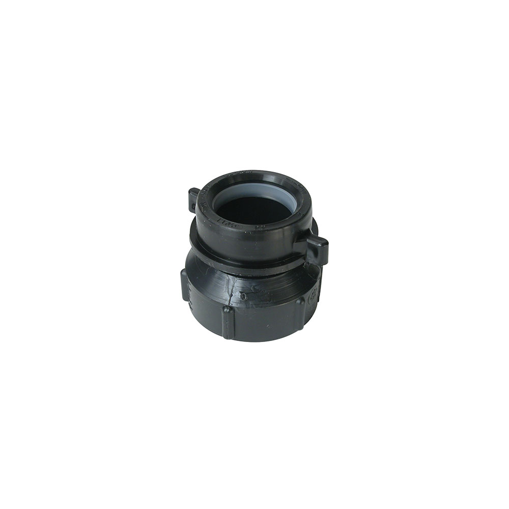BOW Adaptateur mâle fileté/femelle ABS pour siphon - 1 1/2" x 1 1/2" - couleur : noir