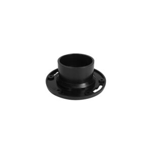Bride femelle de toilette ABS avec bouchon - 4" x 3" - couleur : noir