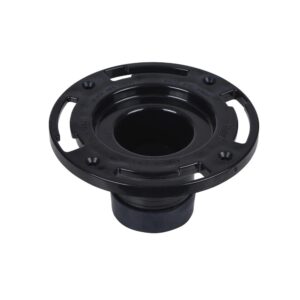 Bride femelle de toilette ronde ABS - 3" - couleur : noir