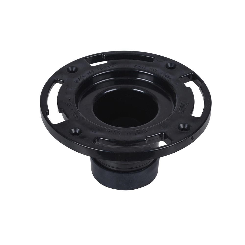OATEY Bride femelle de toilette ronde ABS - 3" - couleur : noir