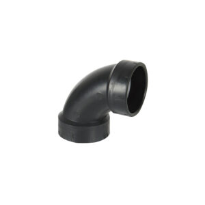 Coude long femelle à 90 degré ABS - 1 1/2" - couleur : noir