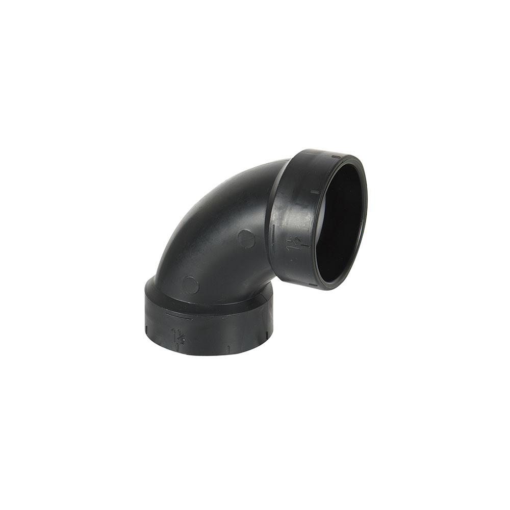 BOW Coude long femelle à 90 degré ABS - 1 1/2" - couleur : noir