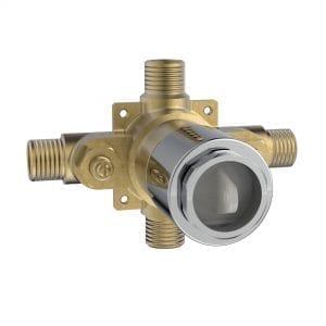 cuivre thermostatique et à pression équilibrée 1/2" NPT brut vanne avec clapet S