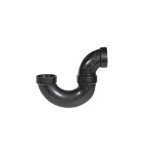 Siphon en «P» femelle sans bouchon ABS - 1 1/2" - couleur : noir