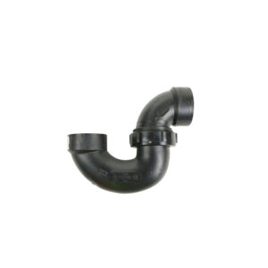 Siphon en «P» femelle sans bouchon avec union ABS - 1 1/2" - couleur : noir