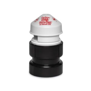 Soupape d'admission d'air - pour tuyau ABS de 1 1/2" ou 2" - couleur : noir et blanc
