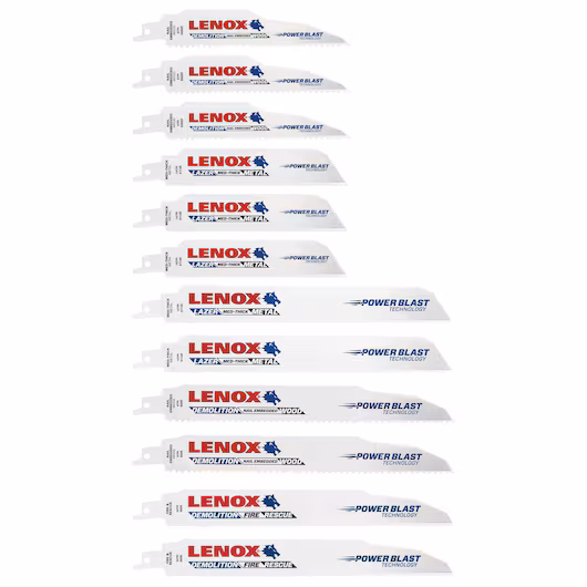 LENOX Trousse de lames de scie alternative bimétalliques 12 pièces DEMOWOLF pour démolition